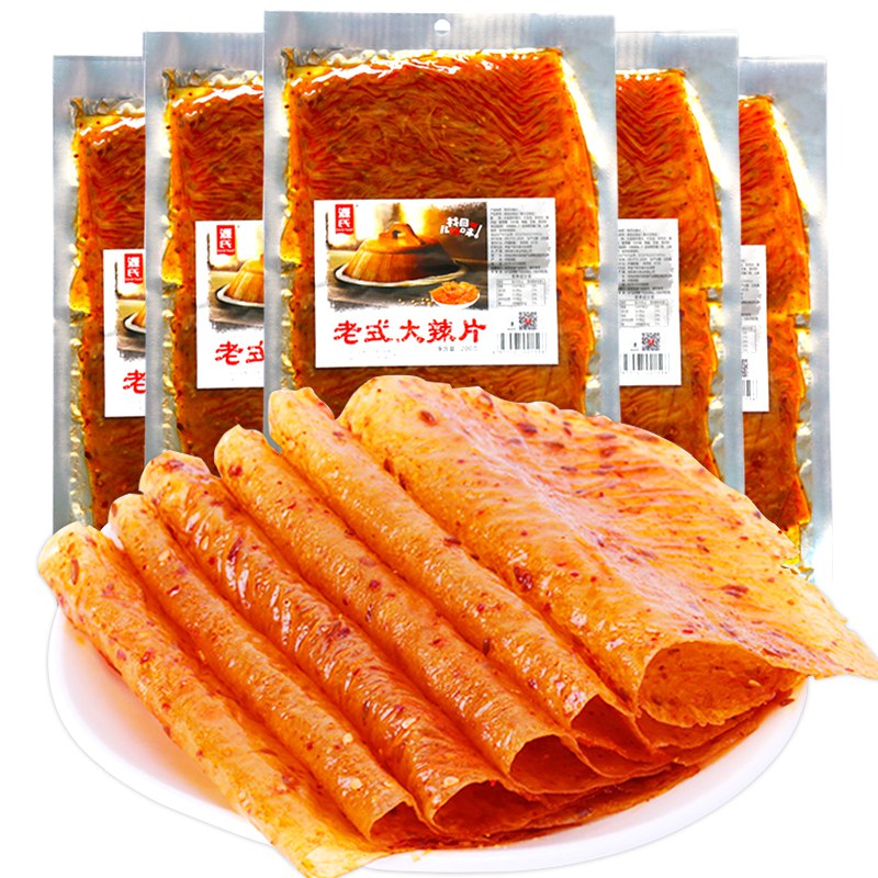 源氏怀旧老式大辣片 辣条 豆腐干豆皮麻辣网红零食大礼包 1000g当前价格4.90 