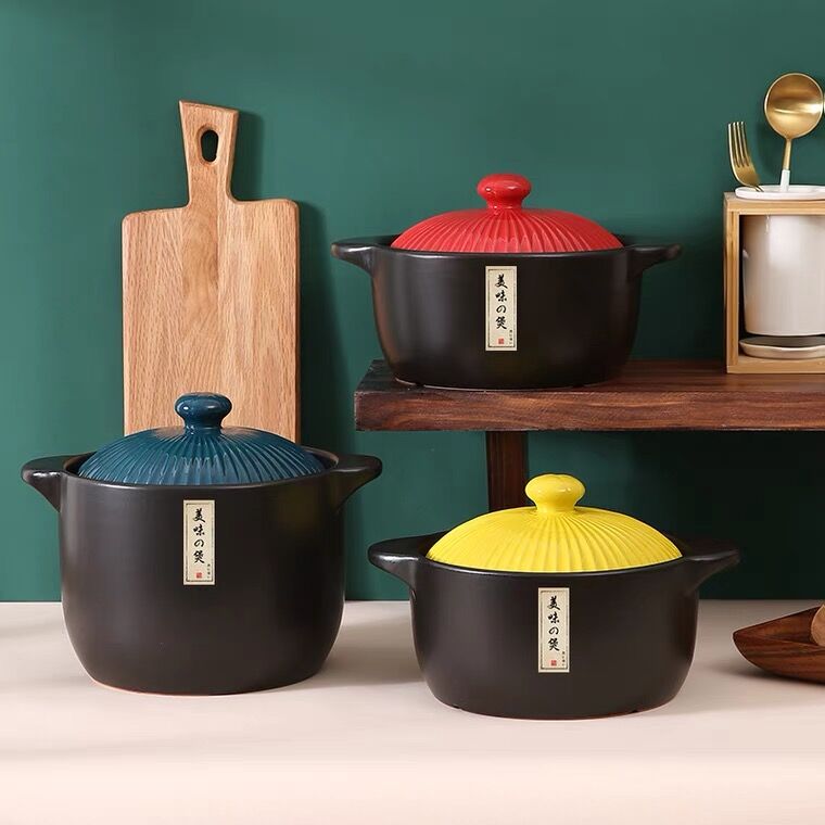 18元 帮企陶瓷旗舰店复古工艺彩陶瓷炖锅1.6L(SpbkXbKdonf)/