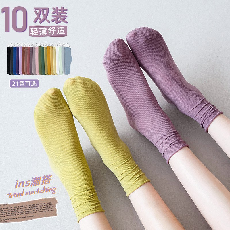 14.9元  8双装夏季天鹅绒堆堆袜冰冰袜)rMCWdNJMpgR)/ CZ11/