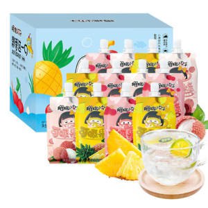 16.8元 樱桃小丸子食品旗舰店樱桃小丸子吸吸果冻90g*12支(LbzK2IcKlp8)/可以吸的果冻！折一支才1.4到手足足2斤多！超市1斤卖17.8