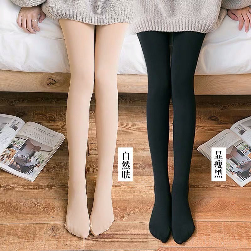 光腿神器女春秋冬季裸感肉色丝袜薄款秋裤内外穿加厚加绒打底裤袜，1.9元