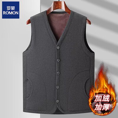 0点开始 59💵 【罗蒙】中老年男款冬季加绒保暖马甲)NTTXWYxZOvo)/ CZ11//耐磨透气，厚实保暖一目了然内里加绒 休闲v领 多色可选~