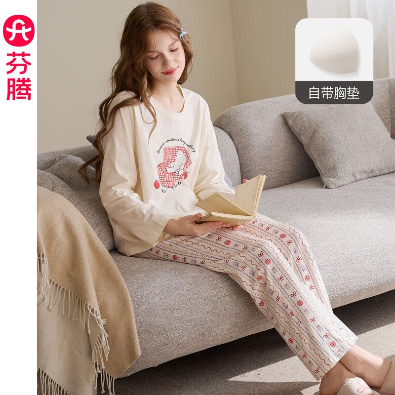 59元 芬腾 女新款纯棉家居服套装