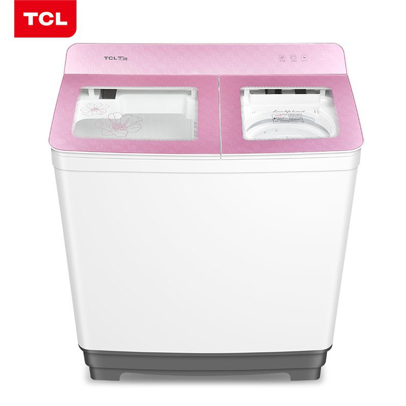 TCL 12公斤大容量半自动双缸波轮洗衣机 洗脱分离 喷淋漂洗单进水口 玫瑰金XPB120-9618S当前价格899.00 