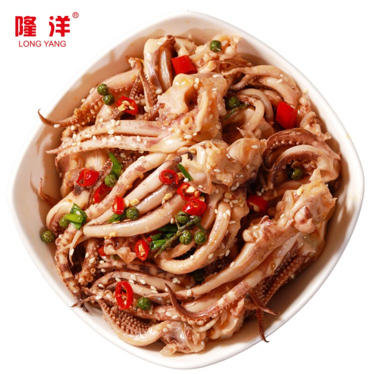 隆洋 麻辣鱿鱼头 250g 盒装 麻辣鲜香 生鲜 鱿鱼