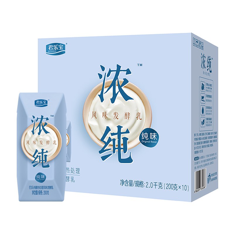 【京东自营】君乐宝 浓纯酸奶 200g 10盒