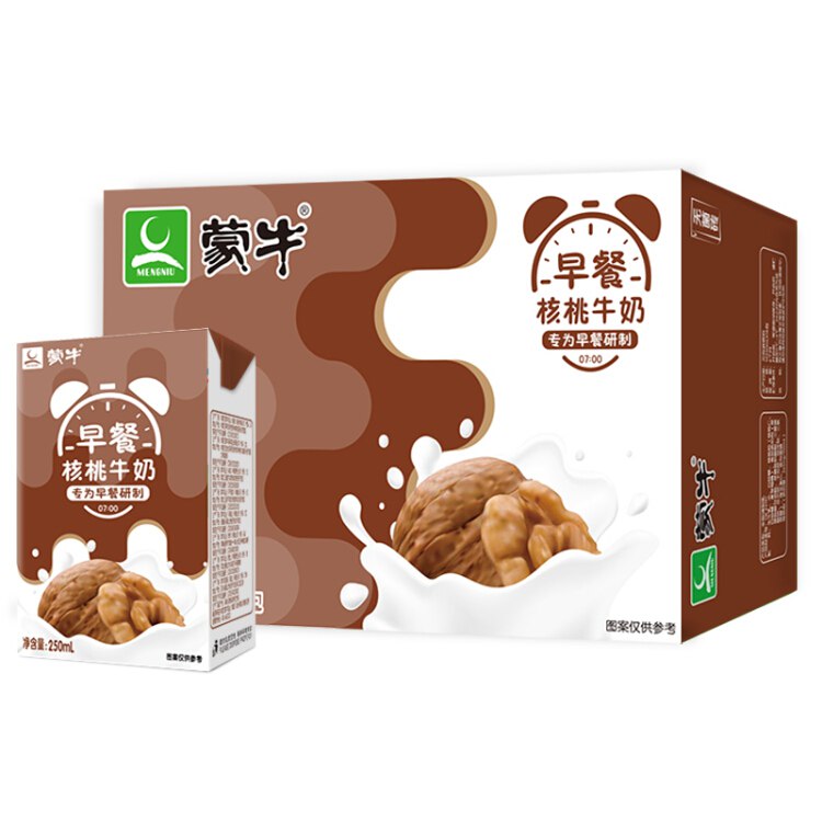 蒙牛 早餐奶核桃味利乐包250ml x 16盒 礼盒装