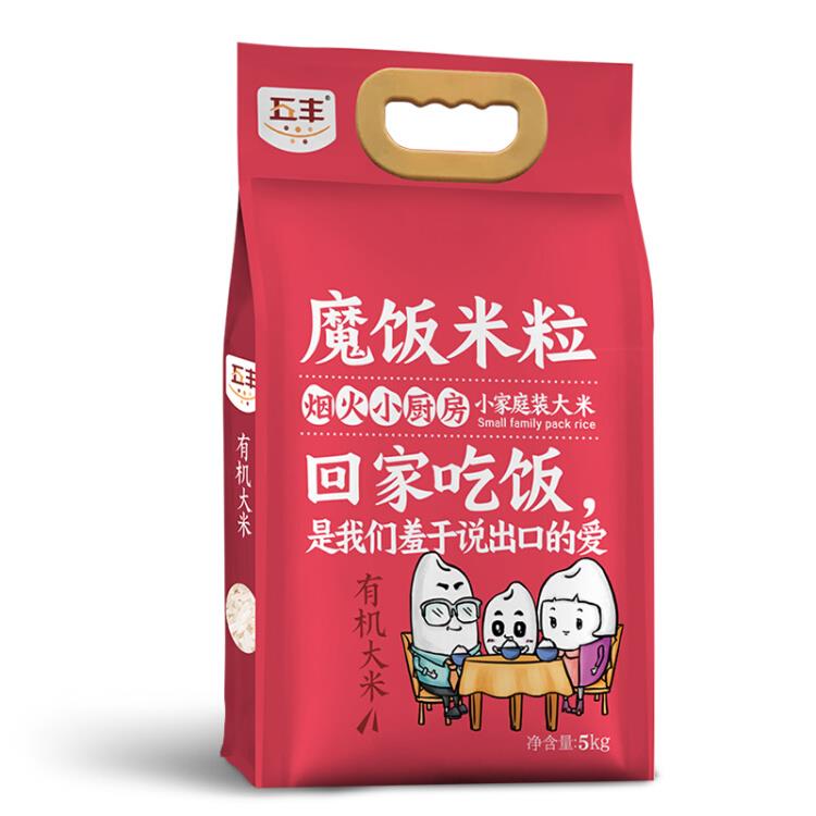 【京东自营】五丰大米有机东北大米魔饭米粒烟火小厨房有机大米5kg