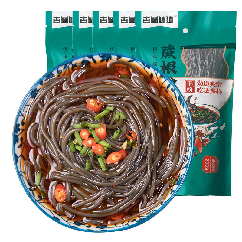 13.8元 古蜀味道蕨根粉200g*5袋代餐土豆川粉0脂粉条(JxhS2Ngrgif)/