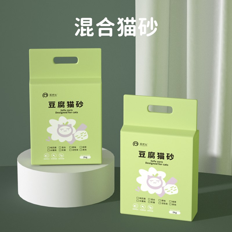 0点3.9元 派优比旗舰店豆腐砂膨润土原味猫砂5斤(LMxt2IycWVg)/