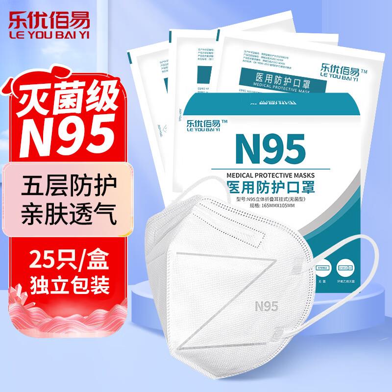 浏览如砸7-6奍叠2礼金0.9亓乐优佰易 医用N95口罩 25只