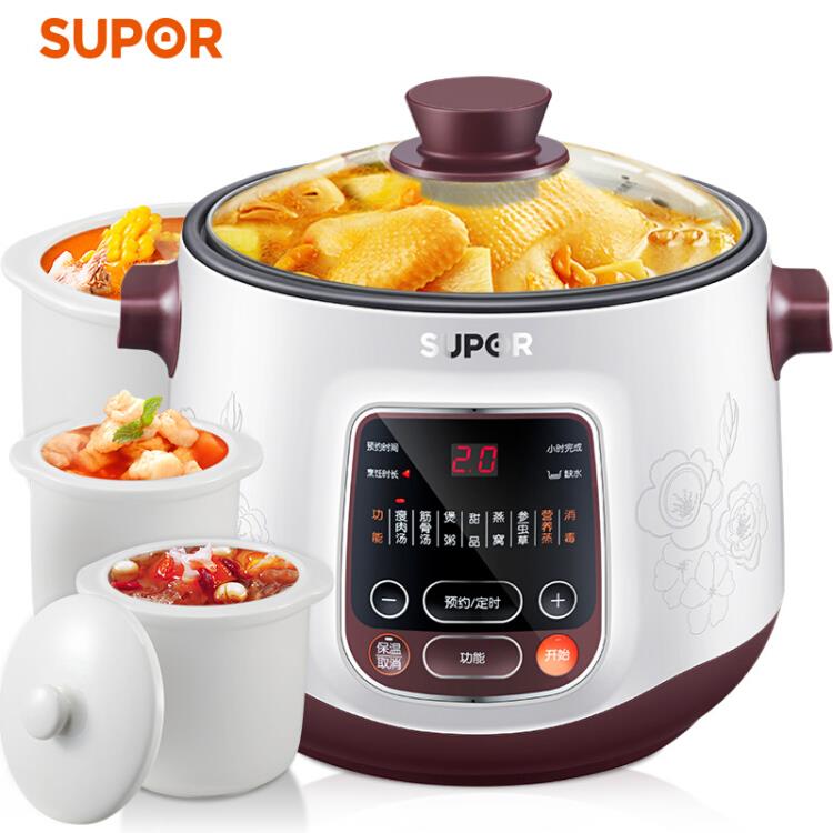 苏泊尔（SUPOR）电炖锅双炖锅5L一锅四胆DZ22YC806-40149