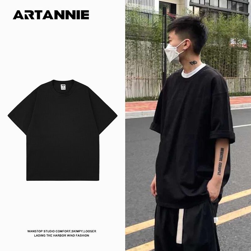 9.9元 ARTANNIE美式重磅纯棉宽松多色短袖(swTK2WrvgWQ)//