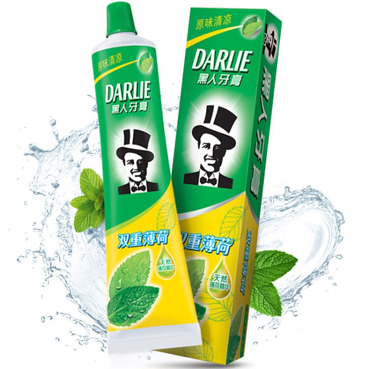 黑人M - （DARLIE）双重薄荷牙膏175g清新口气自然健齿 拍10件   9.9元/件   大份量，175g/支的