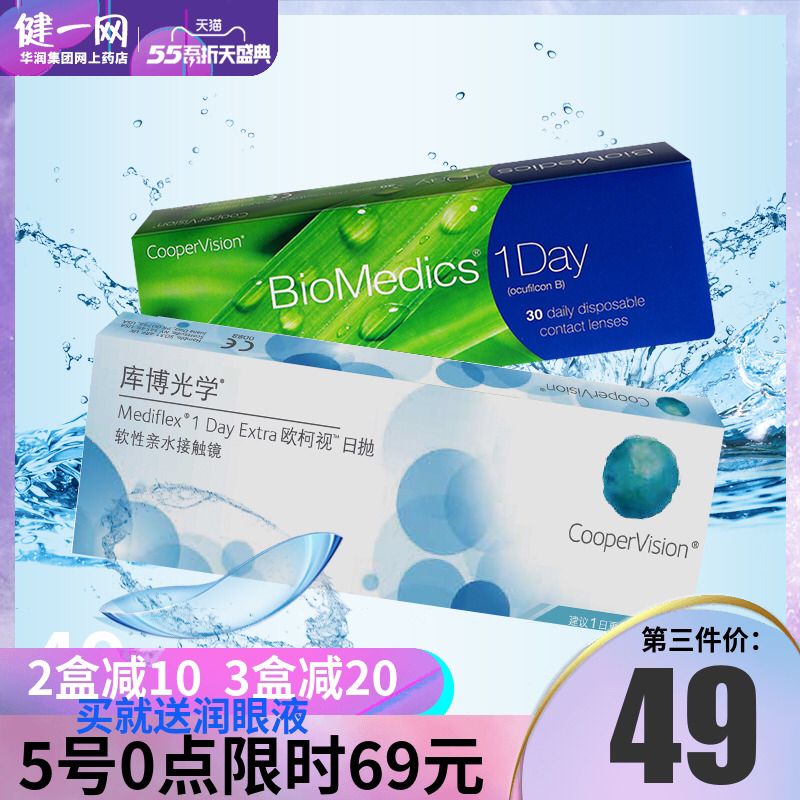 先领券/零点后下单库博光学欧柯视日抛54元30片     
