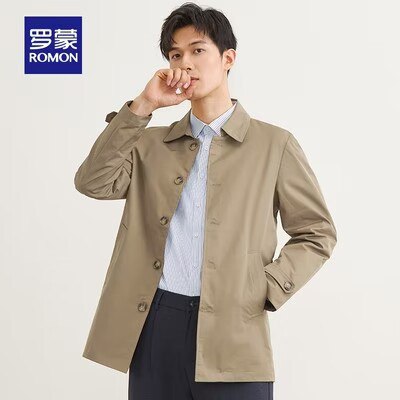 99元【罗蒙官方outlets店/】罗蒙新款男士中长款风衣外套(Y5Wa2C9NdEv)/ AC01/ CZ1111