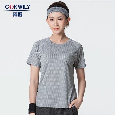 12.9亓 【库威】运动休闲速干衣女短袖T恤(N0Zf2seVmf4)/感觉还不错 关键是很便宜啊出去跑步 或者日常做运动穿