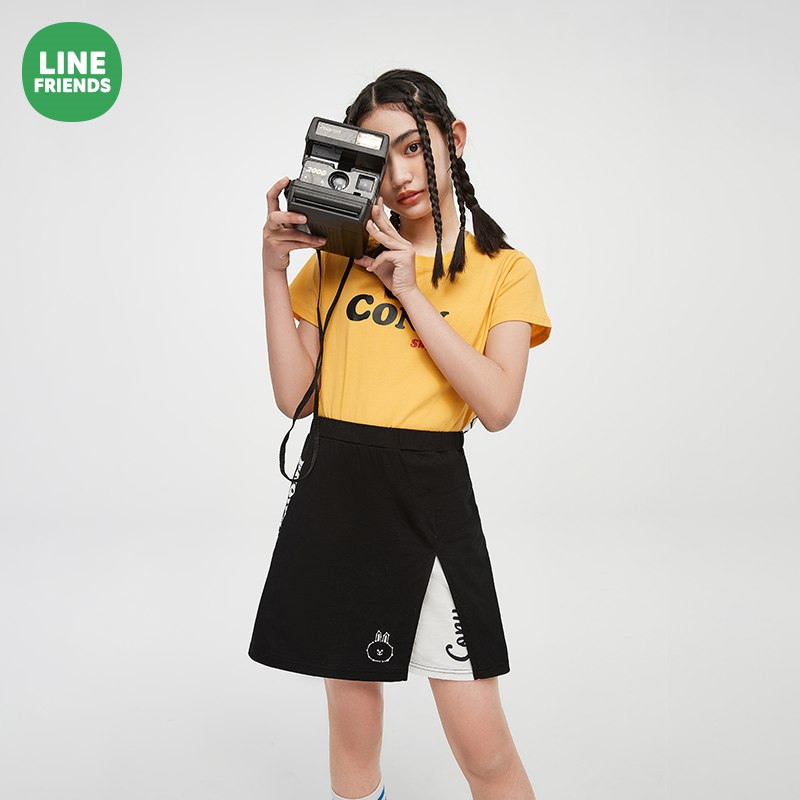 19.9亓 猫超包U布朗熊女童纯棉假两件裙裤(lLMy2Nf8oZ7)/