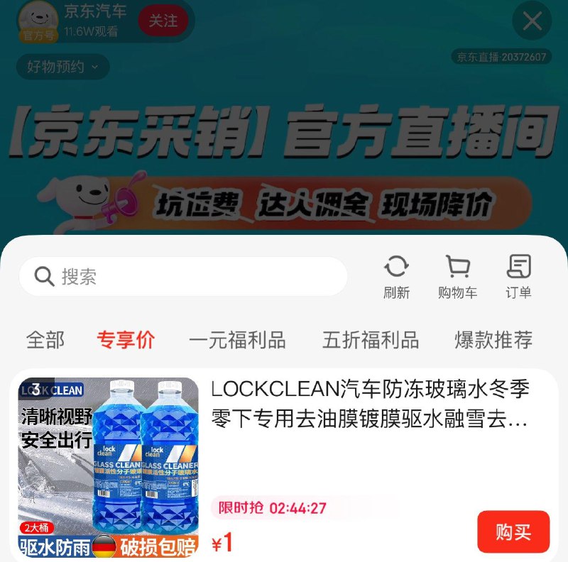 京东汽车直b间，专享价1