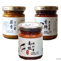 【京东】逸知鲜 虾酱鱼骨酱XO酱组合 135g*6瓶 39.8元包邮