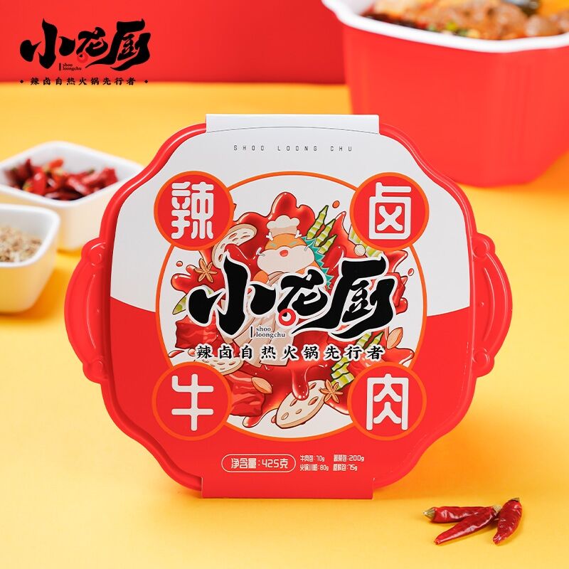13.8元 小龙厨旗舰店辣卤牛肉自热小火锅425g(Sbs4XYwLXrc)/
