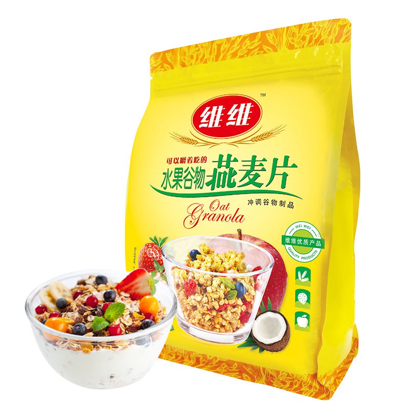 维维 冲饮谷物 干吃 即食 营养代餐 酸奶搭档 水果燕麦片200g