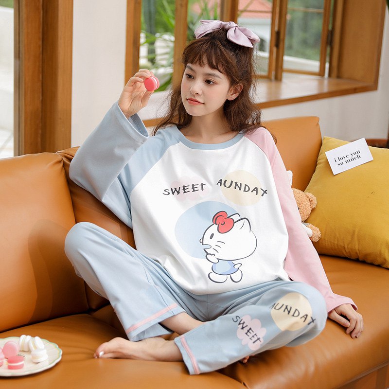 29.9元 朵茜奈美旗舰店秋季女款睡衣家居服两件套(n3gQ2F7dzy5)/天气渐凉,该换秋款的睡衣了！！