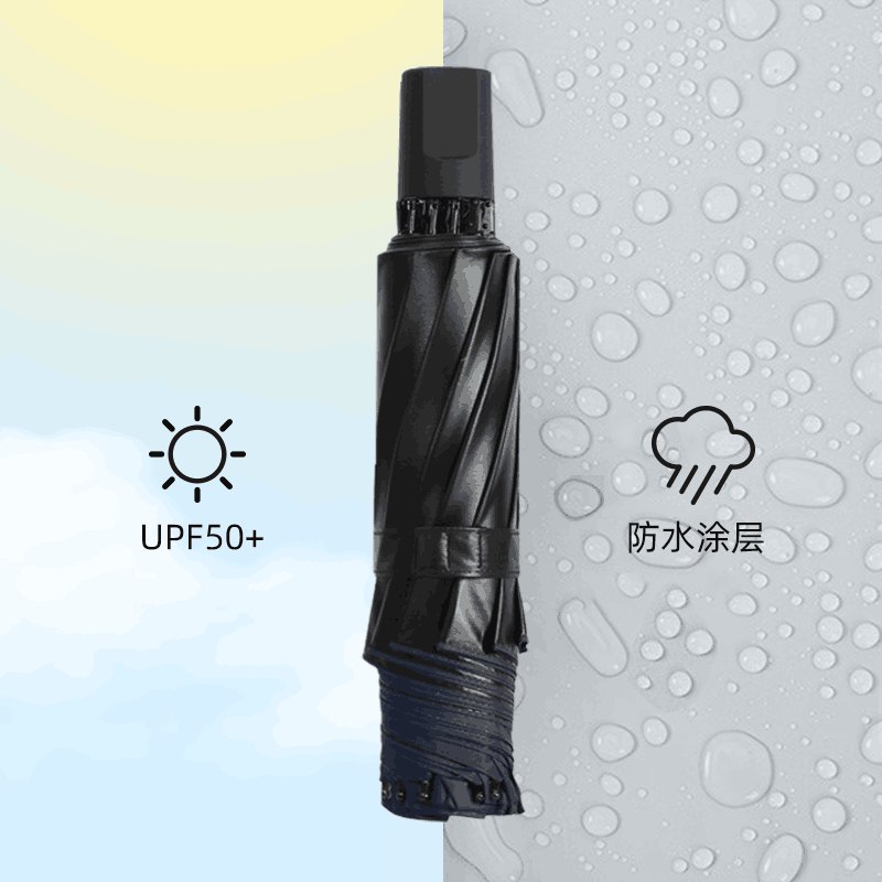 19.9💵【mikibobo品牌】晴雨两用黑胶折叠伞)zkDOdxxLlgf)/ CZ11/
