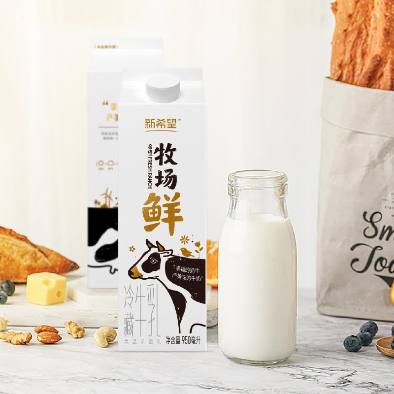 新希望新希望牧场鲜 950ml ，拍25件每件3.76
