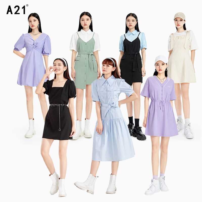 39.9￥ 选2件69.9￥A21女夏季连衣裙 多款式超划算~透气好穿不闷热出去玩随便搭个包都好看(biR22LbiwOq)/