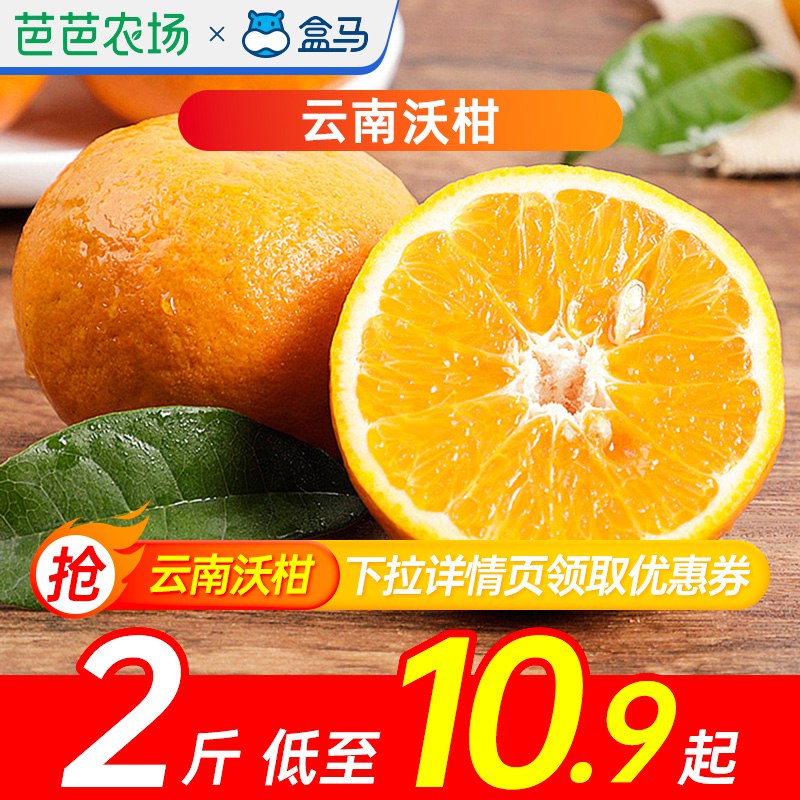 19.9元 盒马鲜生旗舰店盒马云南正宗新鲜沃柑5斤装￥mqq92imukHk￥/