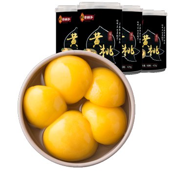 林家铺子果汁黄桃罐头425g*4罐