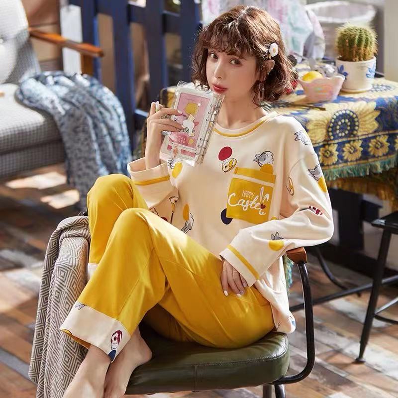 10点开始 拍下24.9元彩里韩版纯棉长袖套装睡衣(OA1FXuyEWgq)/ JD红包：