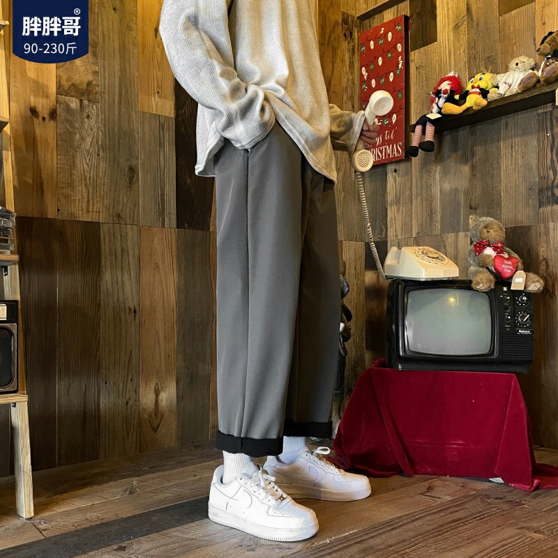 29元  加绒款39元胖胖哥 百万粉原创潮店港风潮百搭宽松加厚卫裤(7MLqcH44OmG)/