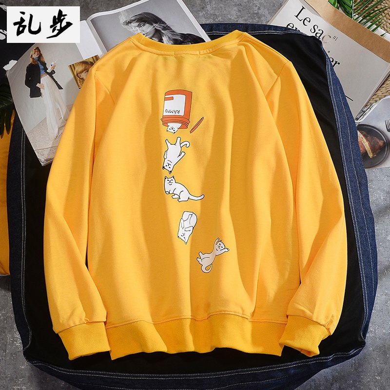0点开始 19.9元【rampo乱步旗舰店】宽松情侣款长袖圆领卫衣)2FUq2BauYab)/ CZ11/加绒/常款一个价！
