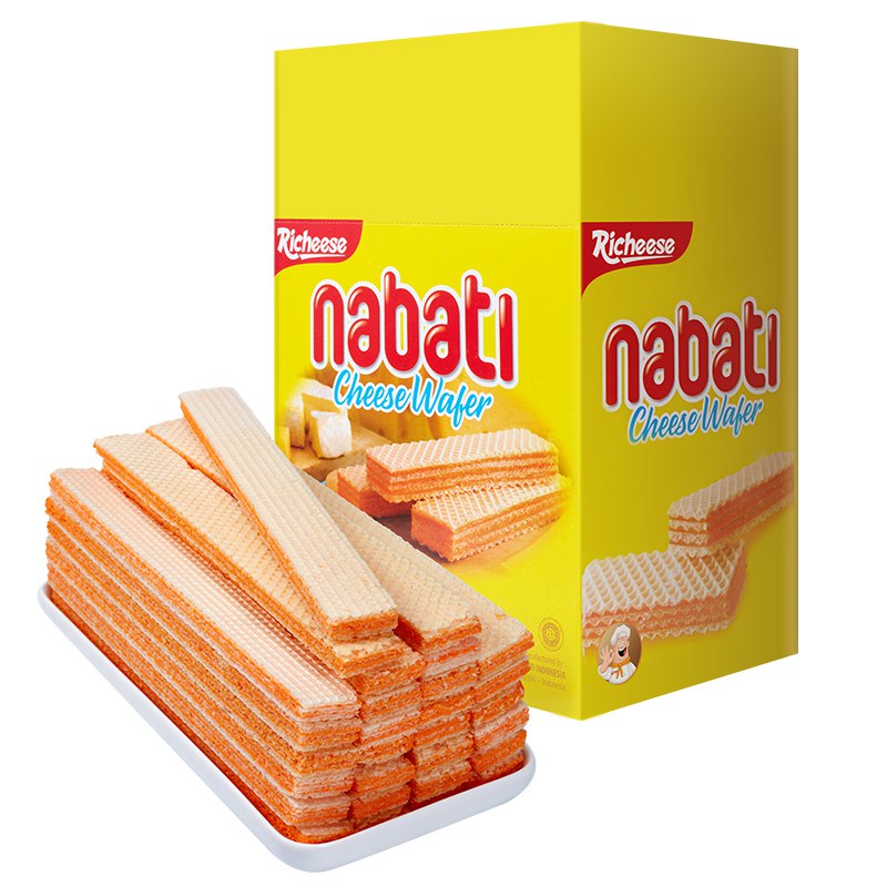 印尼进口 Nabati 丽芝士（Richeese）休闲零食 奶酪味 威化饼干 460g/盒 早餐下午茶
