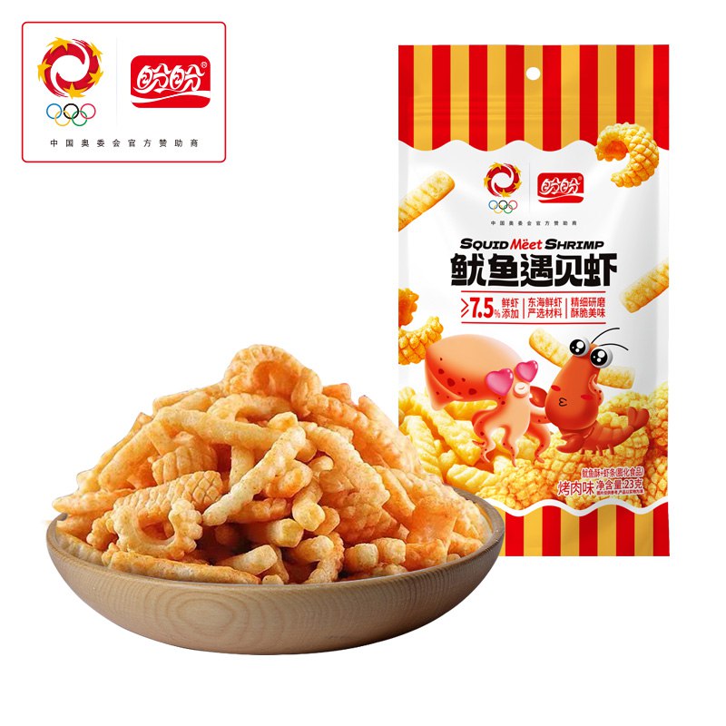 9.9 盼盼食品官方旗舰店盼盼膨化鱿鱼遇见虾23g*10包)IFobdCKiIa8)/ CZ11/