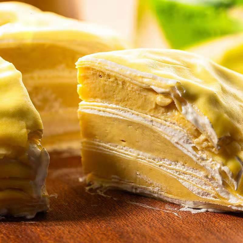 39.9元 顺丰包邮500g榴莲千层多味蛋糕6寸(DZaMcsZIglU)/