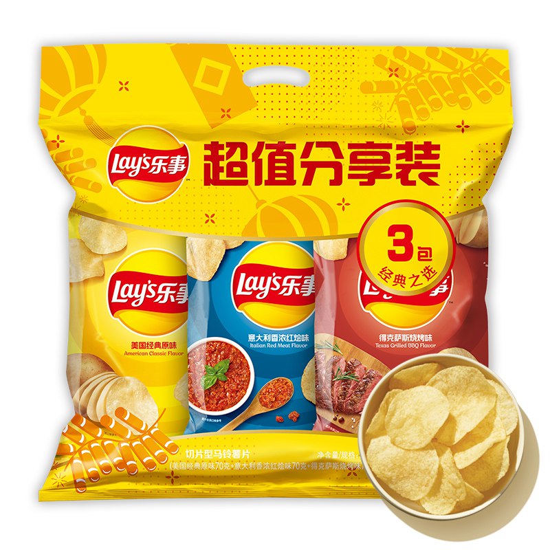 乐事薯片超值分享装210g