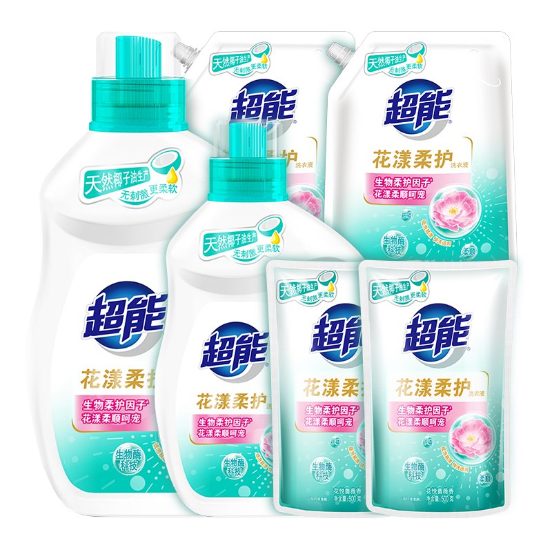 44.9元 天猫超市超能花漾柔护洗衣液12斤组合促销装可叠加88-5品类券~￥8N9r2PGM9aF￥
