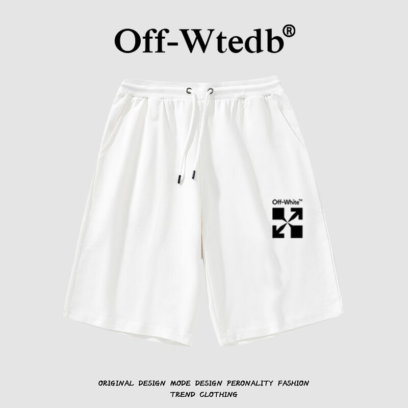 0点开始 领券后 49.9元【OFF-WTEDB联名款】夏季新款男女休闲短裤纯棉)7QWzdk3drN6)/ CZ11//花宽松短裤 街头潮流！经典小标运动休闲百搭，轻薄舒适透气！