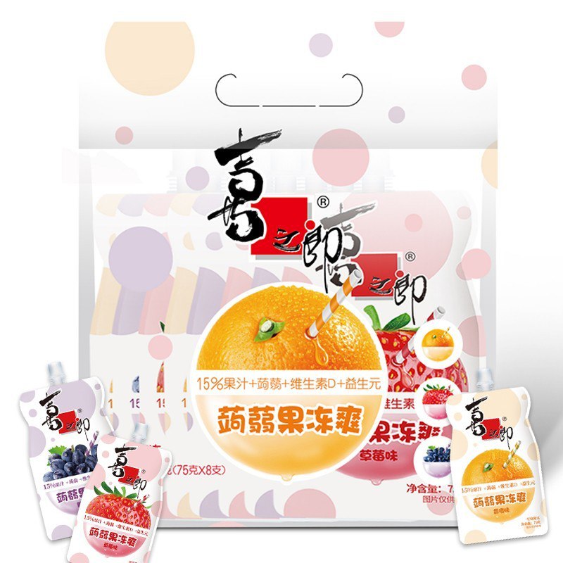 0点开始  11.9元喜之郎蒟蒻果冻爽果汁果冻吸吸冻600g量贩装8支)aDnYdQnWYif)/ CZ1111