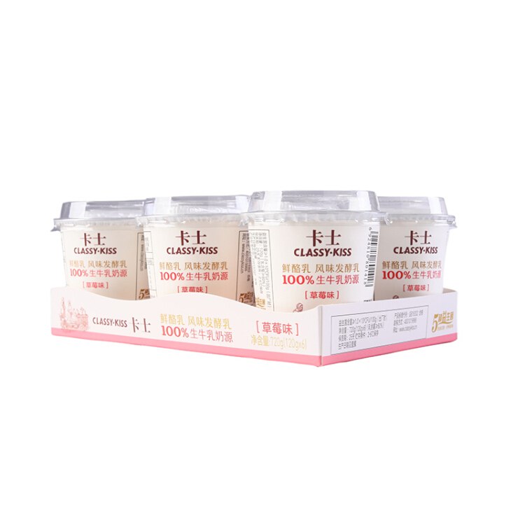 卡士 CLASSY.KISS 草莓味鲜酪乳120g*6杯拍5，