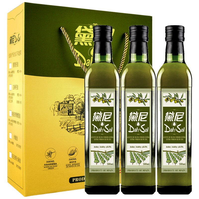 【大 】页面领159-20巻【京东自营】 黛尼（DalySol）特级初榨橄榄油500ml*3
