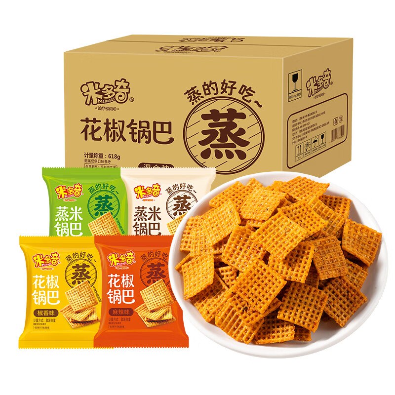 19.9元 米多奇 小米蒸锅巴组合1kg