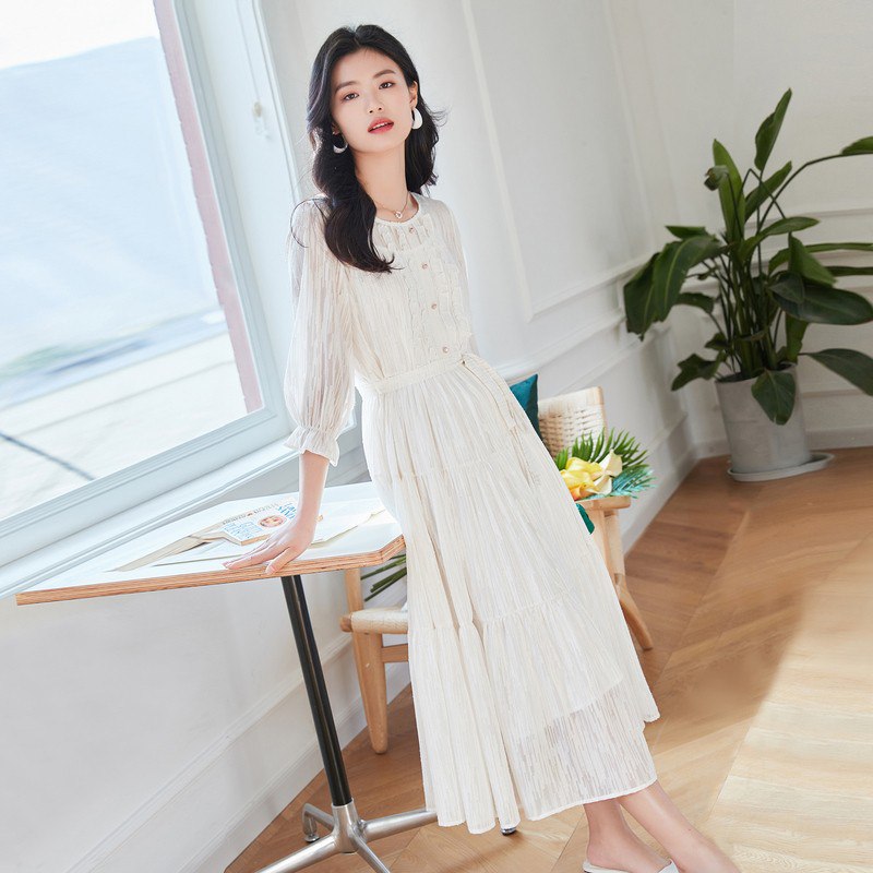 99元【苏醒乐园旗舰店】时尚气质蕾丝花边连衣裙￥kV0L2jlcNuE￥/  超多款可选 都是春夏季新款时尚减龄 上身显瘦 小仙女留意