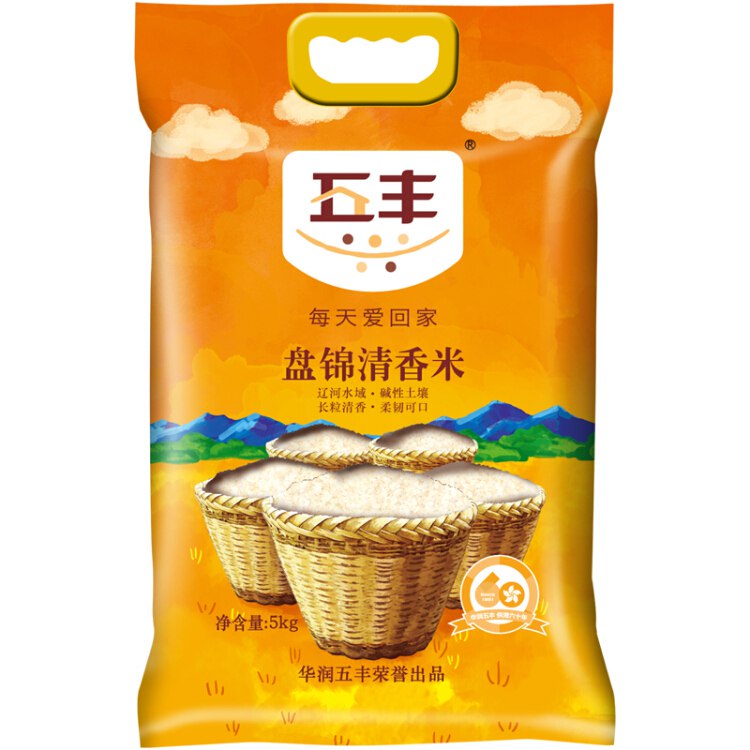 【京东自营】华润五丰盘锦大米盘锦清香米东北大米5kg