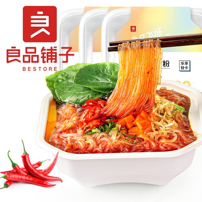 【19.9元自营免邮】良品铺子 低脂魔芋粉酸辣粉270g*3盒