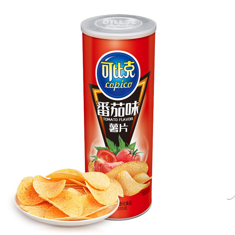 【京东】可比克薯片番茄味105g膨化零食休闲食品 