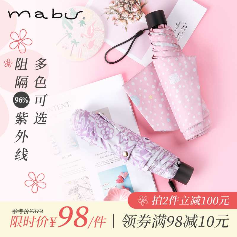 29元 Mabu海外旗舰店日本进口多色超轻太阳伞(tcmBXdyFHfX)/
